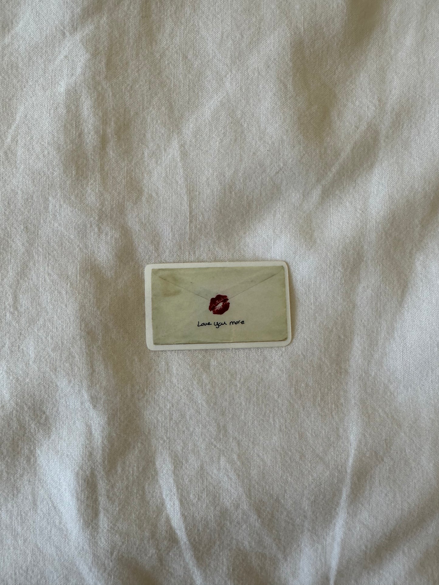 Love You More Envelope Clear Sticker