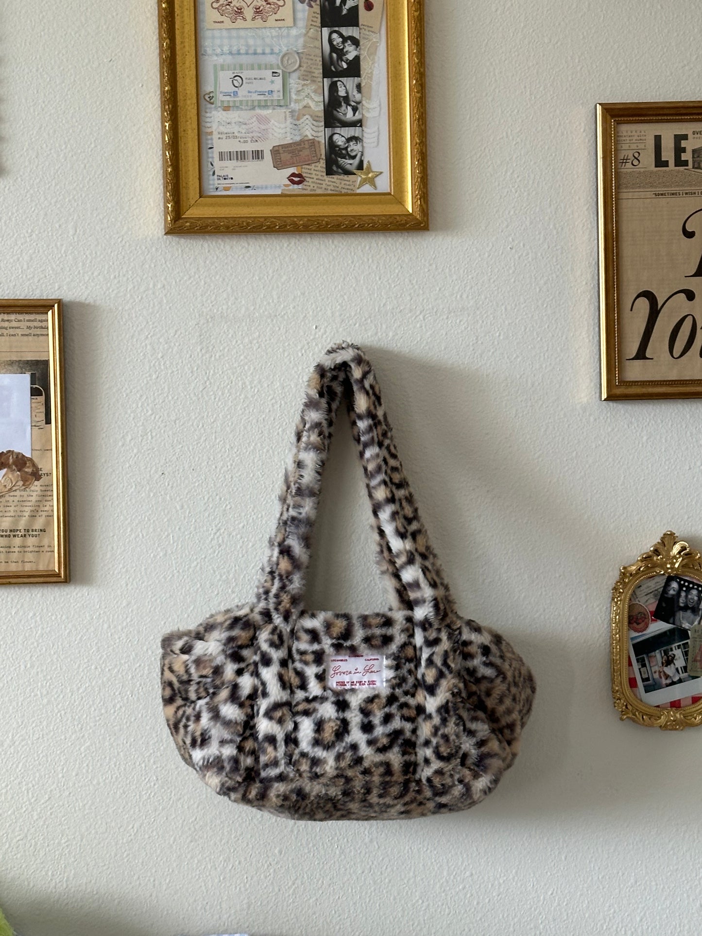 All The Love I've Carried Fur Cheetah Shoulder Bag