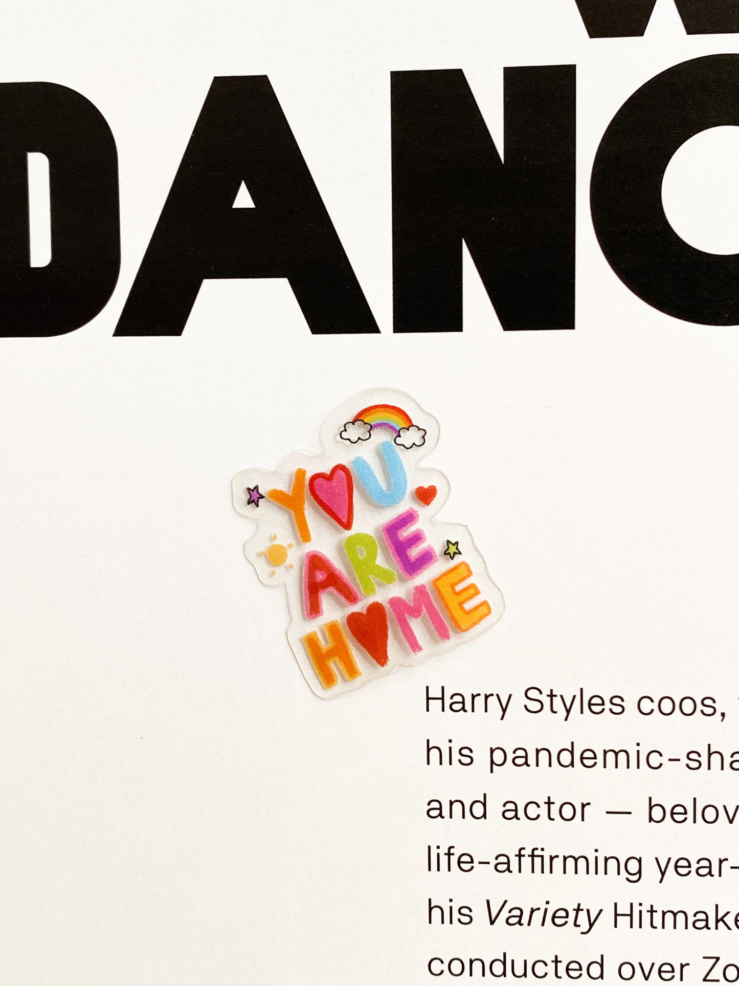 You Are Home Clear Sticker