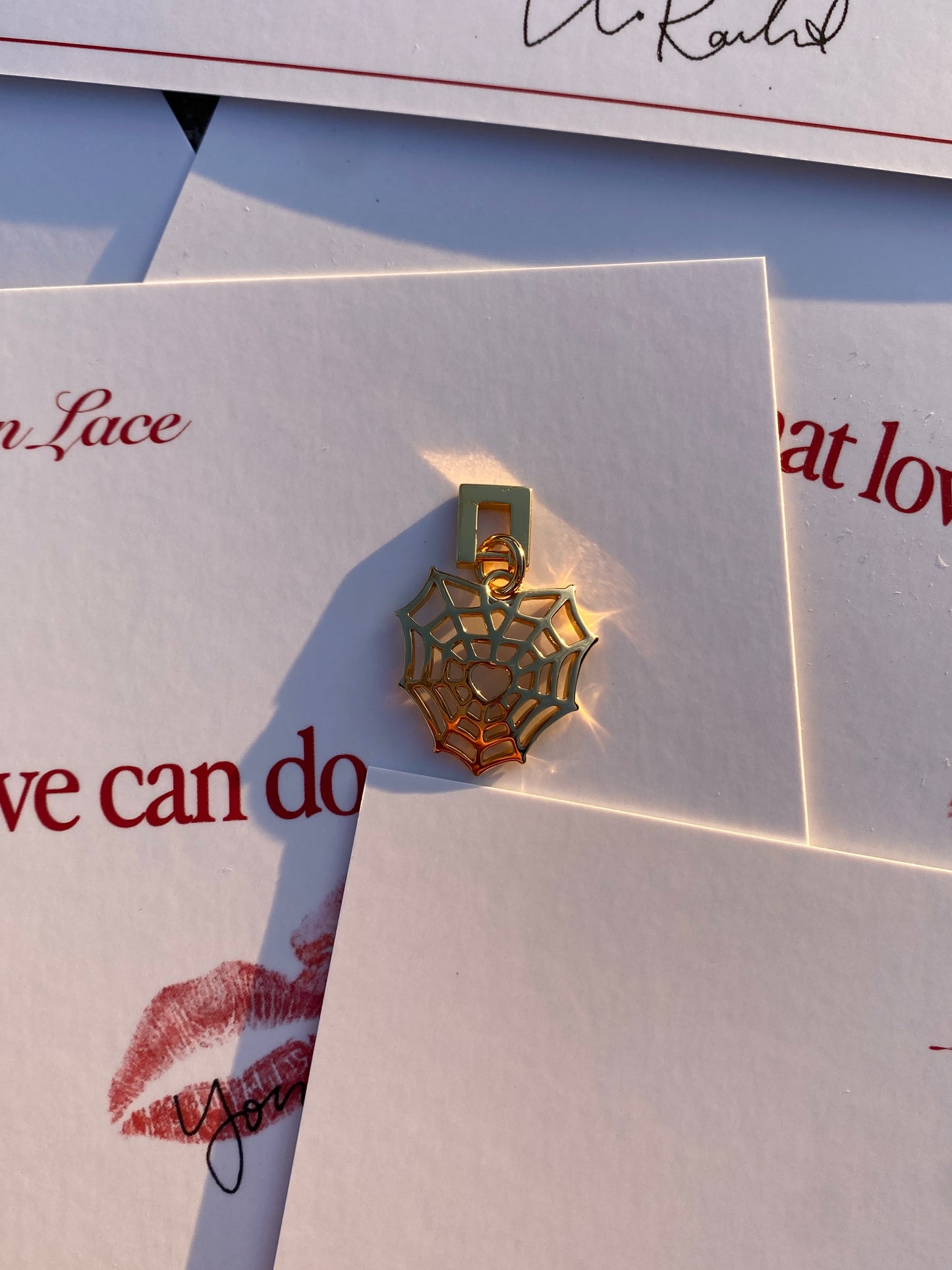 Web Heart Charm