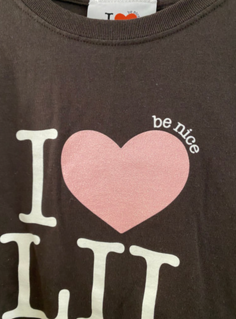 Brown Fitted I <3 LiL Glitter Tee
