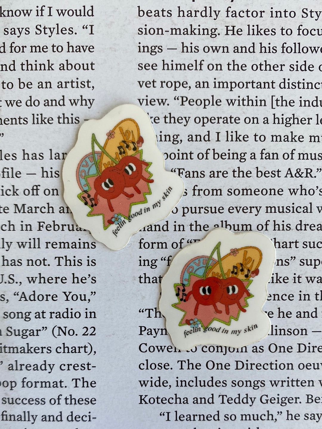 Dancing Cherries Sticker