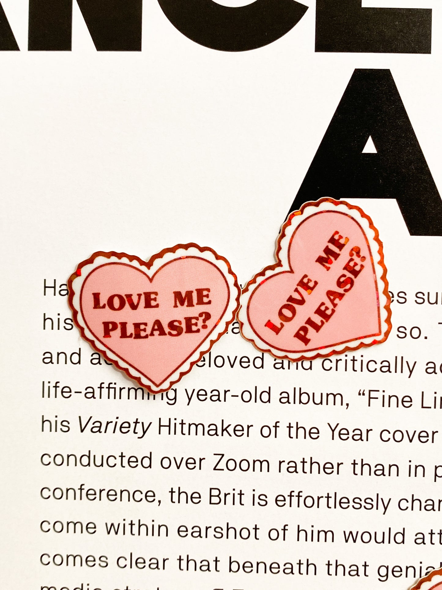 Love Me Please? Glitter Sticker