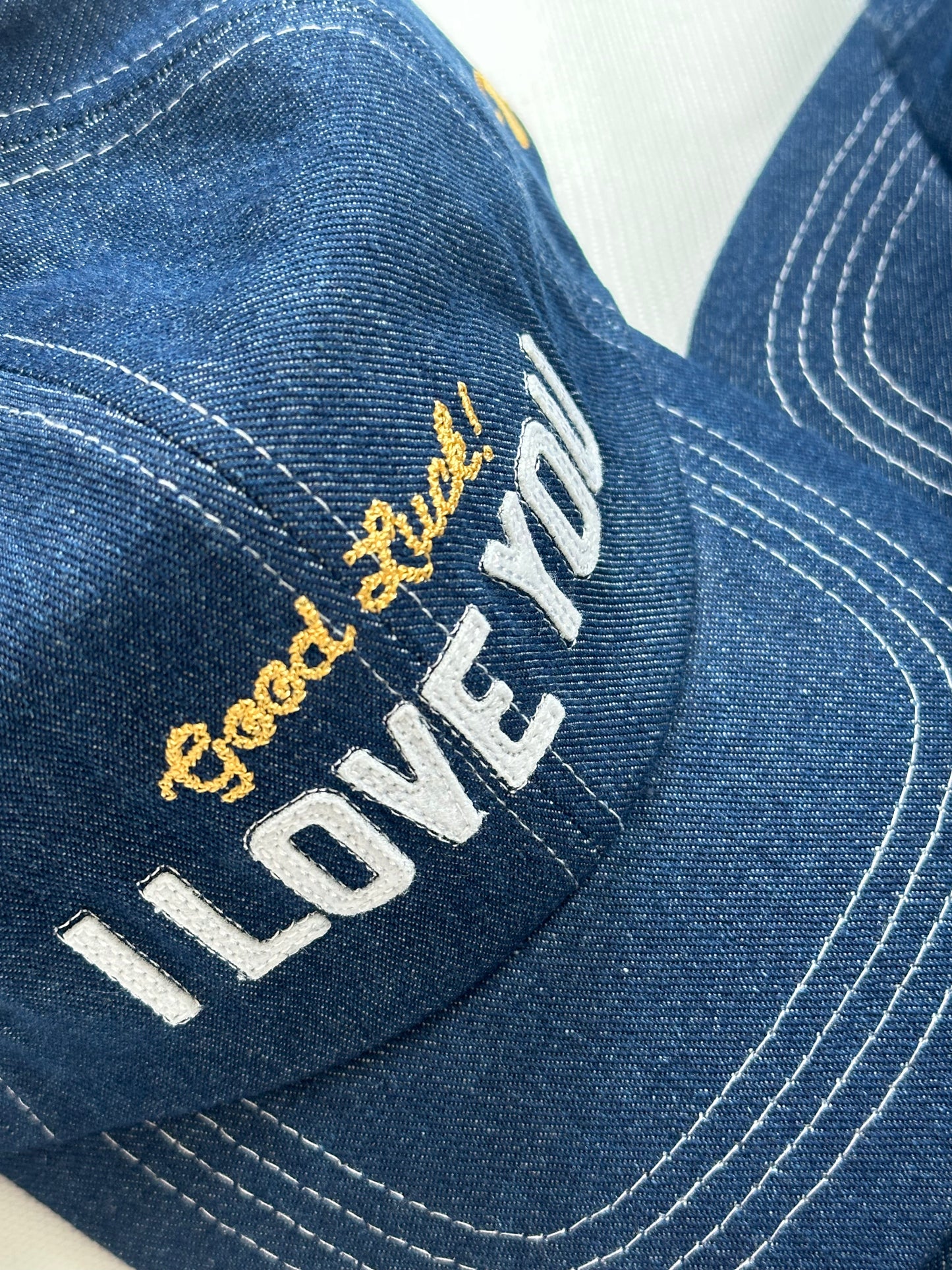 I Love You Denim Hat