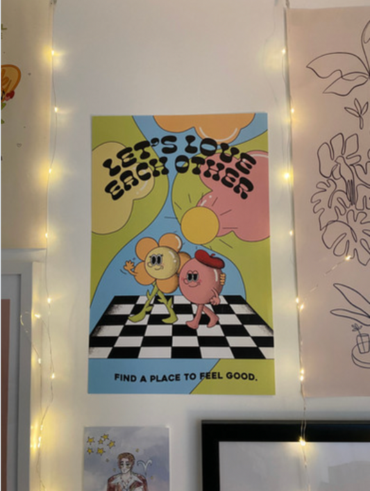 11x17 Let's Love Each Other Poster