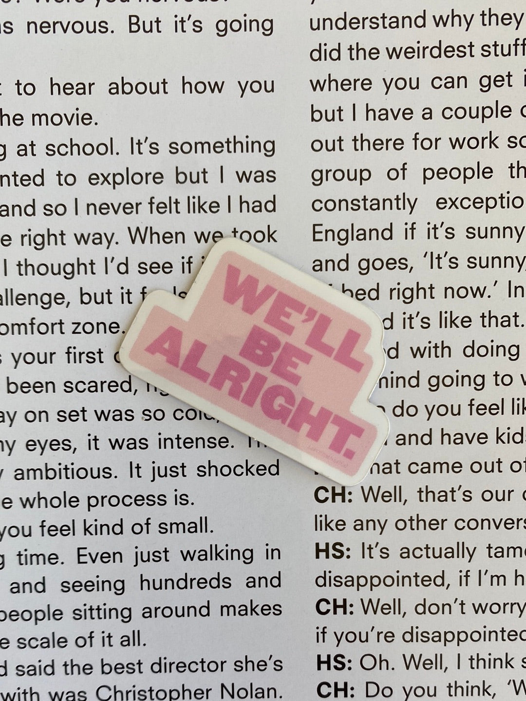 We'll Be Alright Sticker – Lovers in Lace