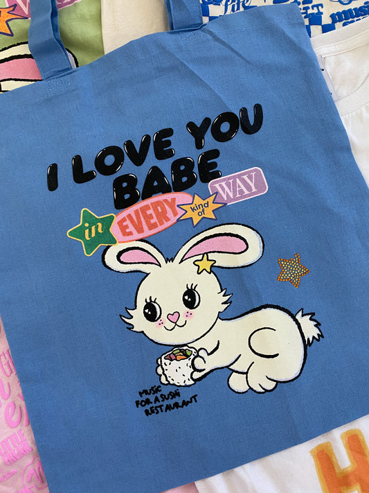 Love You Babe Bunny Tote