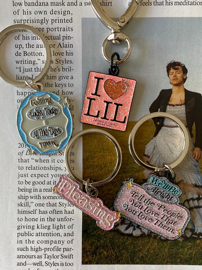 I <3 LiL Glitter Keychain