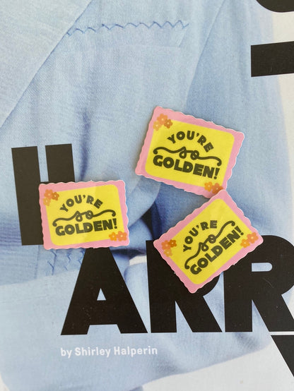 Golden Stamp Sticker