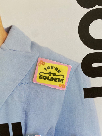 Golden Stamp Sticker