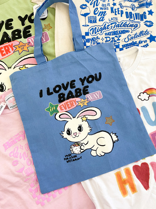 Love You Babe Bunny Tote