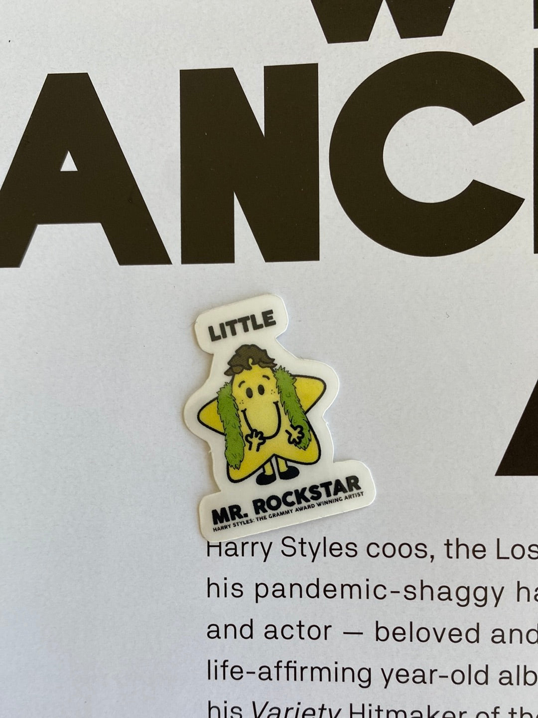 Little Mr. Rockstar Clear Sticker