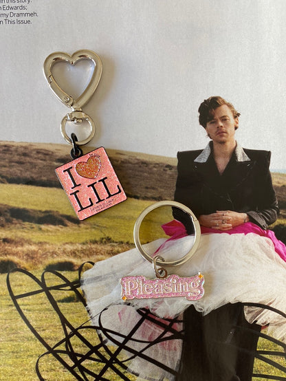 I <3 LiL Glitter Keychain