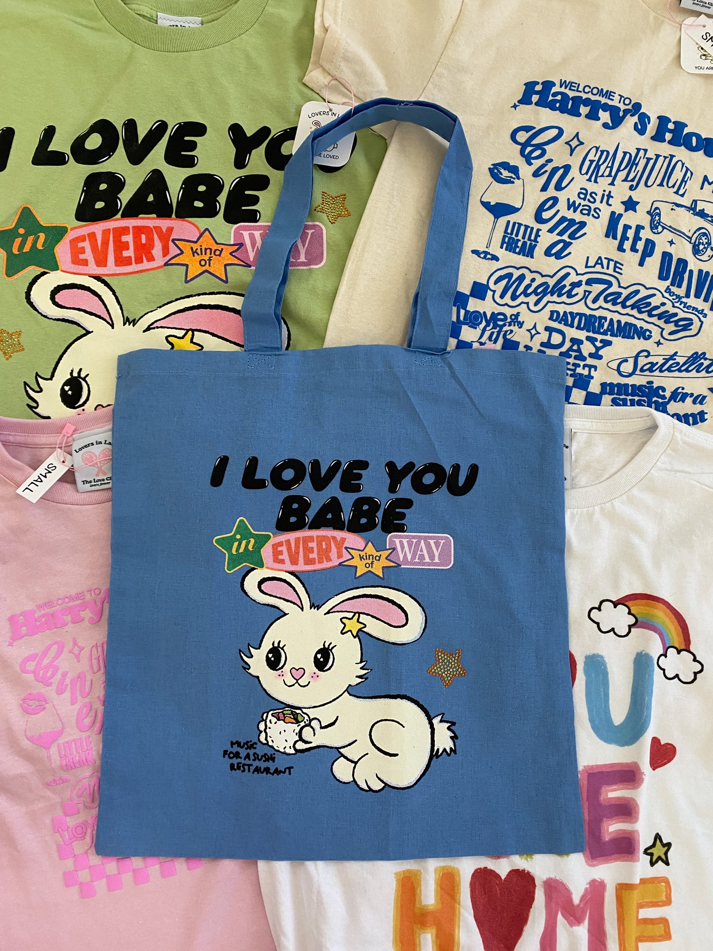 Love You Babe Bunny Tote